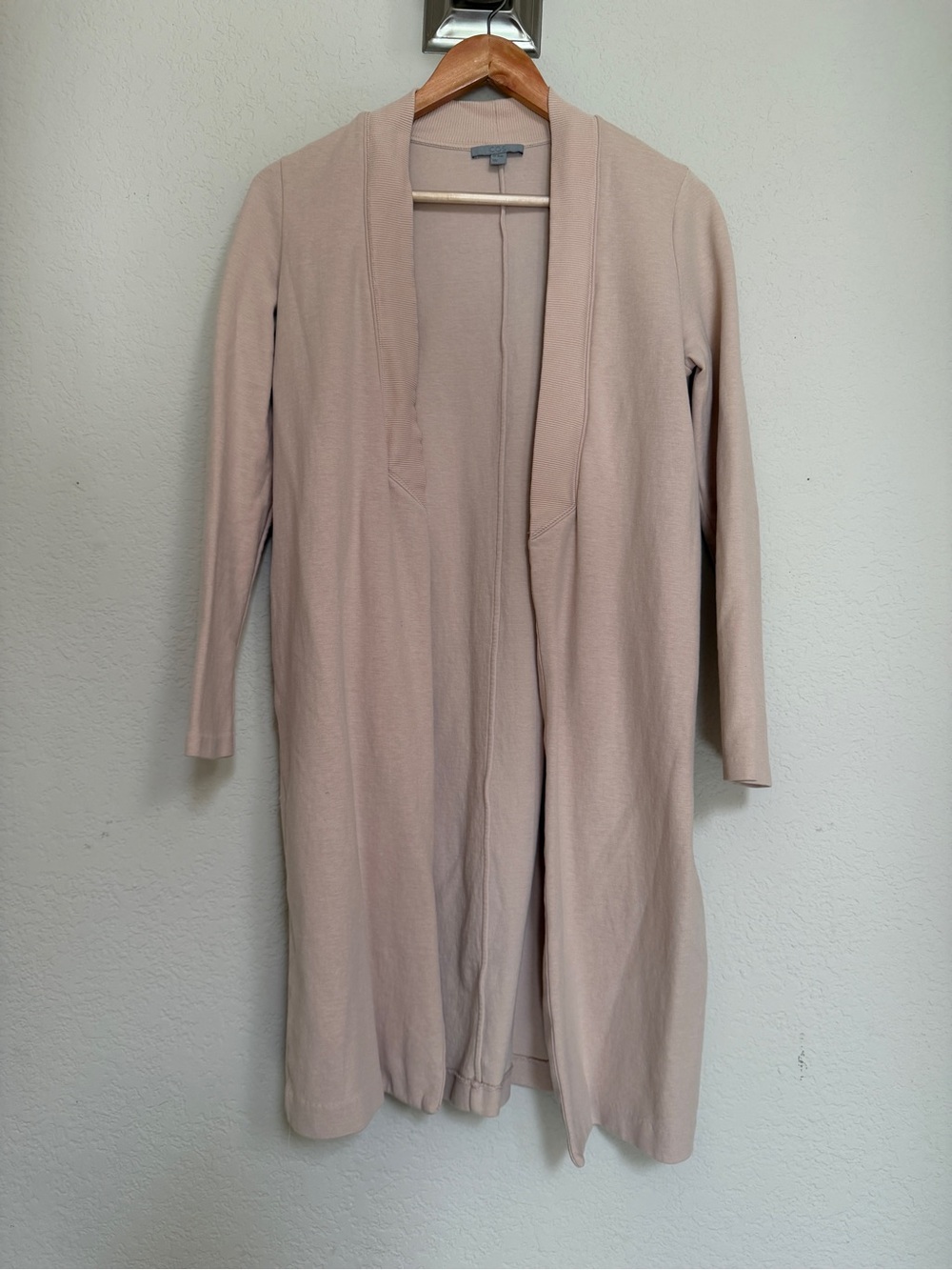 COS Light Beige Long Open-Front Women's Cardigan XS
